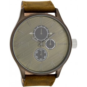 OOZOO Timepieces 50mm Brown Leather Strap C7247